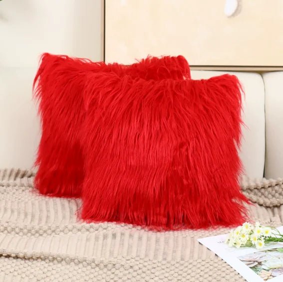 Soft Fur Shaggy Pillow Cover - Pillow Bay