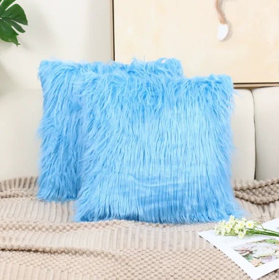 Soft Fur Shaggy Pillow Cover - Pillow Bay