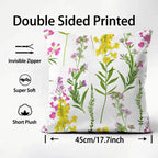 Spring Wildflowers Cushion Cover - Pillow Bay