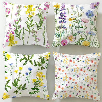 Spring Wildflowers Cushion Cover - Pillow Bay
