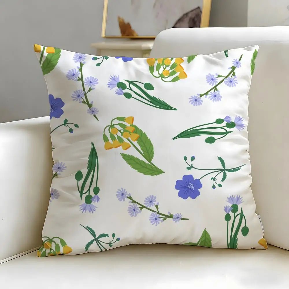 Spring Wildflowers Cushion Cover - Pillow Bay