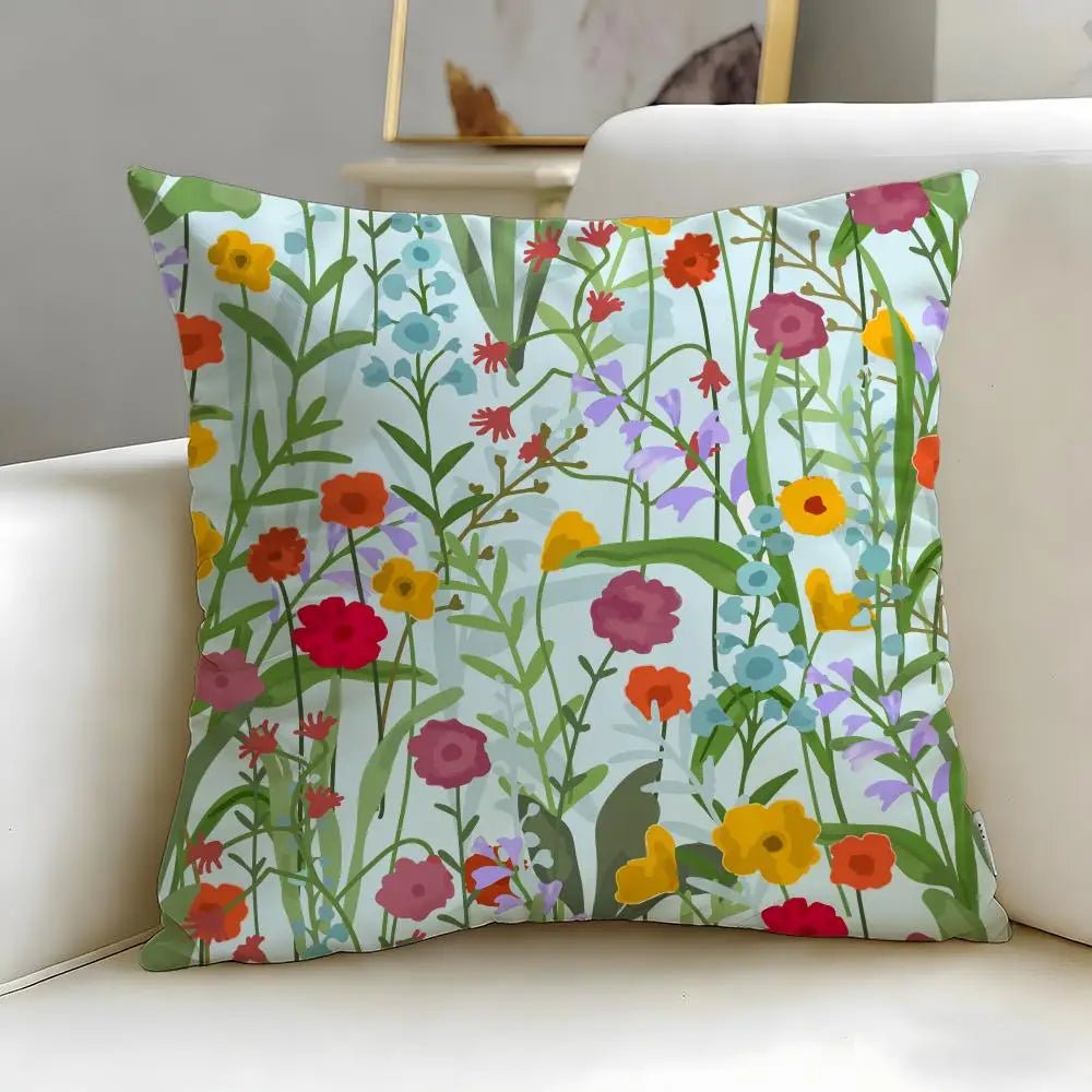 Spring Wildflowers Cushion Cover - Pillow Bay