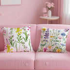Spring Wildflowers Cushion Cover - Pillow Bay