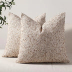 Striped Boucle Throw Pillow Covers - Pillow Bay