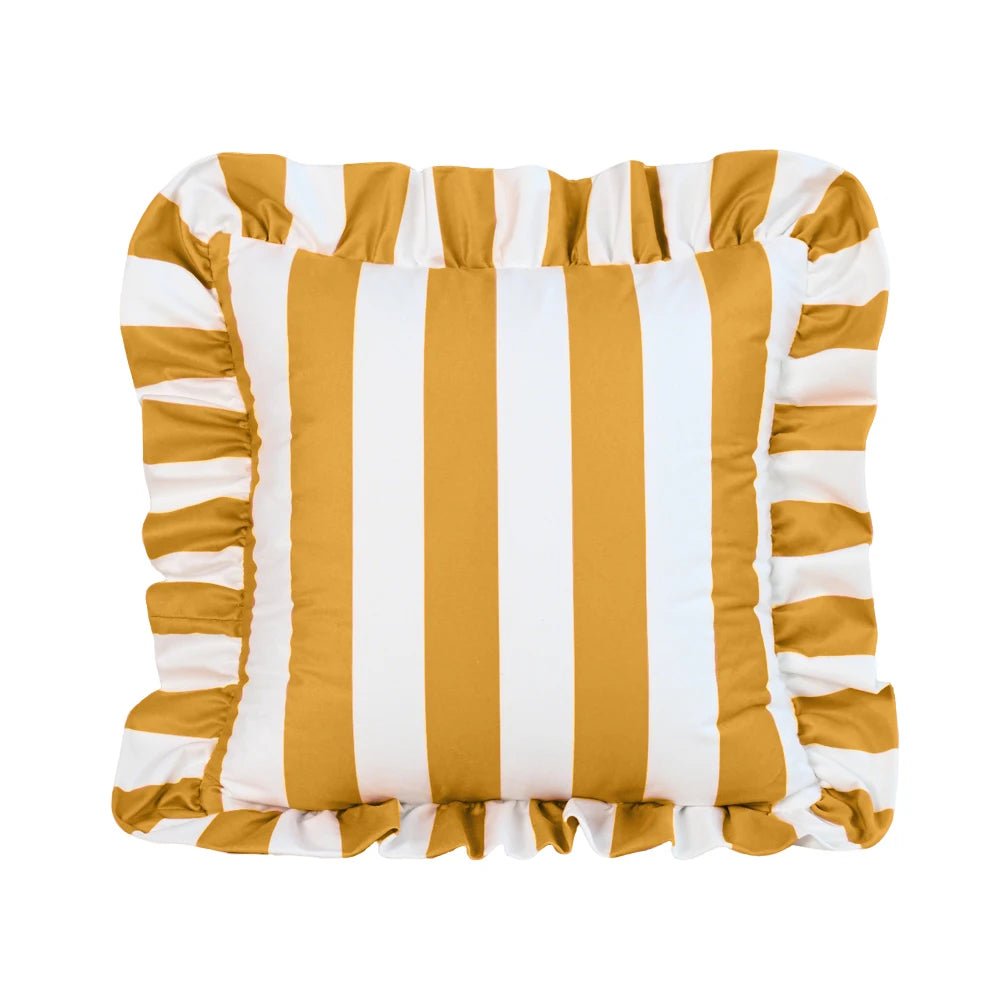 Striped Lace Velvet Pillow Cover - Pillow Bay