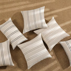 Striped Linen Throw Pillow Covers Set - Pillow Bay