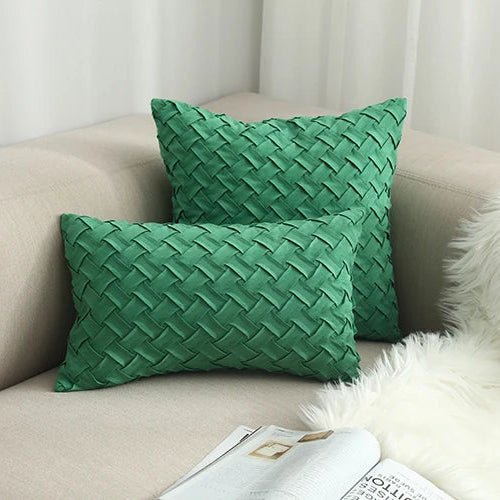 Suede Blue Velvet Cushion Cover - Pillow Bay