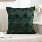 Velvet Butterfly Palm Tree Pillow Cover - Pillow Bay