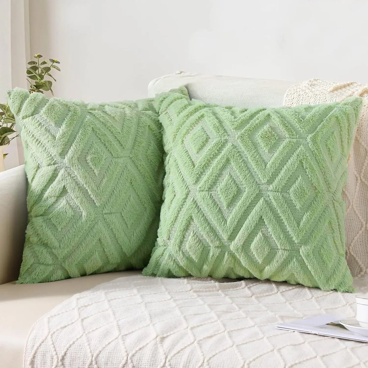 Velvet Solid Throw Pillow Covers - Pillow Bay