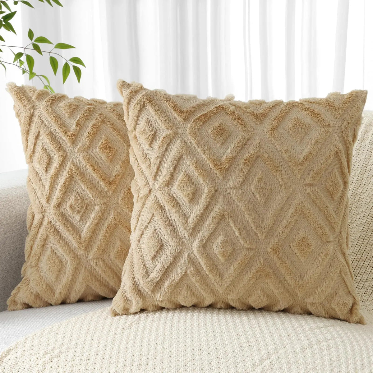 Velvet Solid Throw Pillow Covers - Pillow Bay