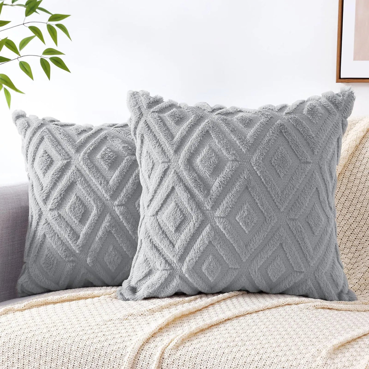 Velvet Solid Throw Pillow Covers - Pillow Bay