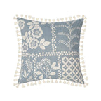 Vintage Blue Green Tassel Pillow Cover - Pillow Bay