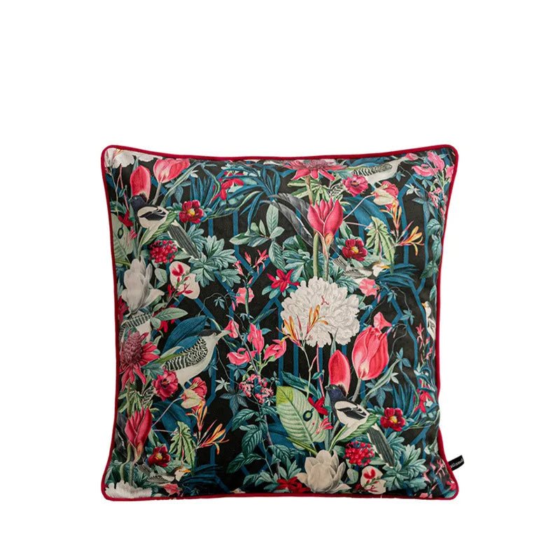 Vintage Floral Velvet Pillow Cover - Pillow Bay