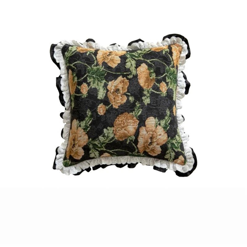Vintage Jacquard Floral Pillow Cover - Pillow Bay