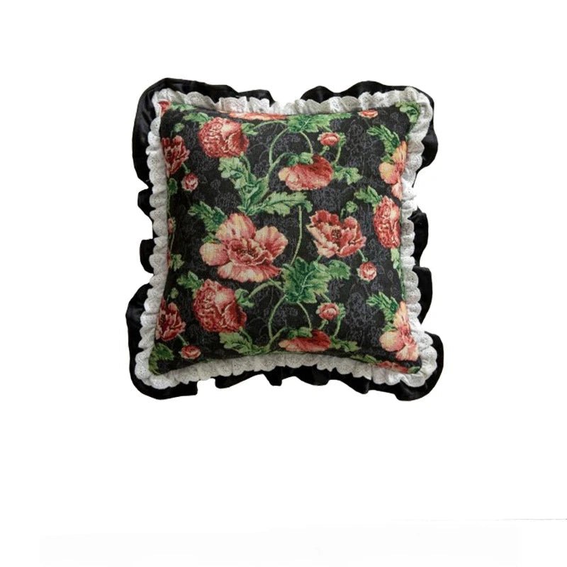 Vintage Jacquard Floral Pillow Cover - Pillow Bay
