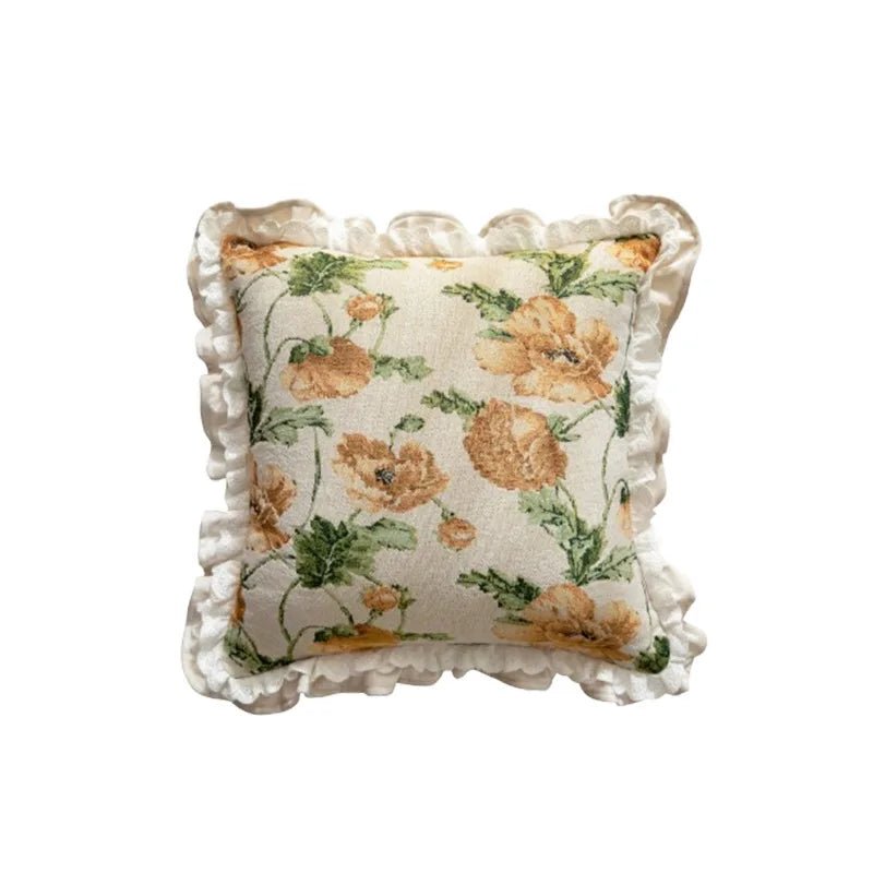 Vintage Jacquard Floral Pillow Cover - Pillow Bay