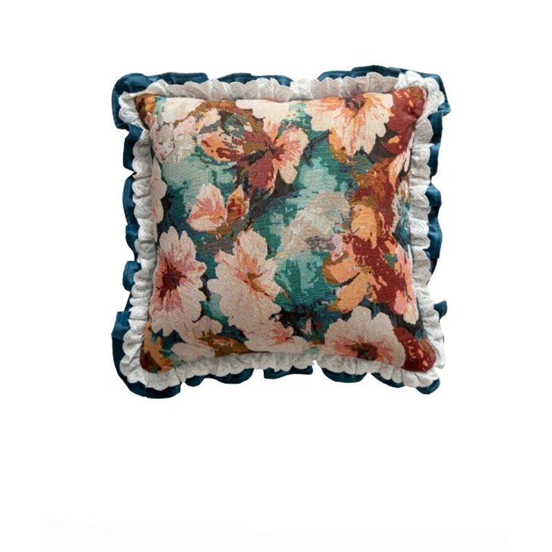 Vintage Jacquard Floral Pillow Cover - Pillow Bay