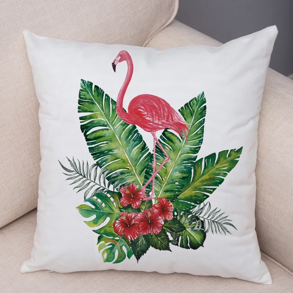 Watercolor Flamingo Pillow Cover - Pillow Bay