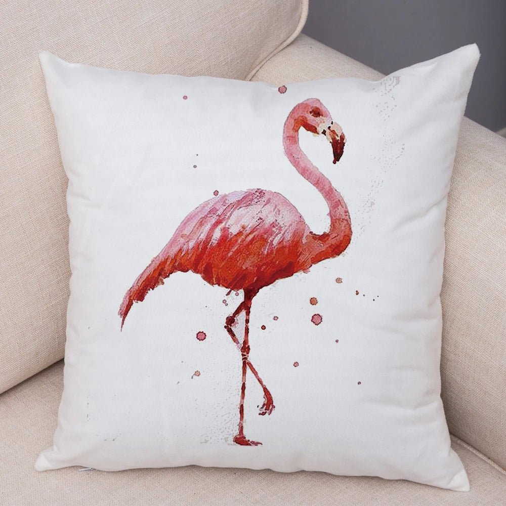 Watercolor Flamingo Pillow Cover - Pillow Bay