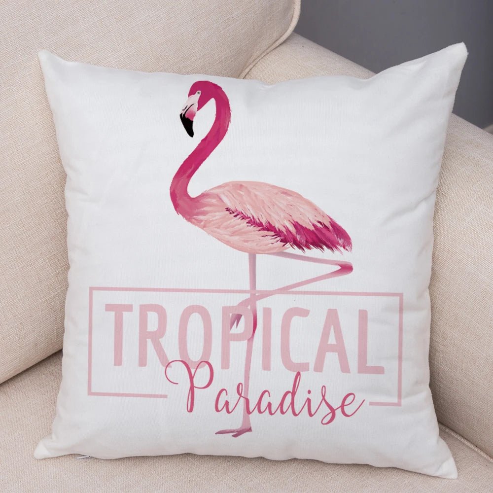 Watercolor Flamingo Pillow Cover - Pillow Bay