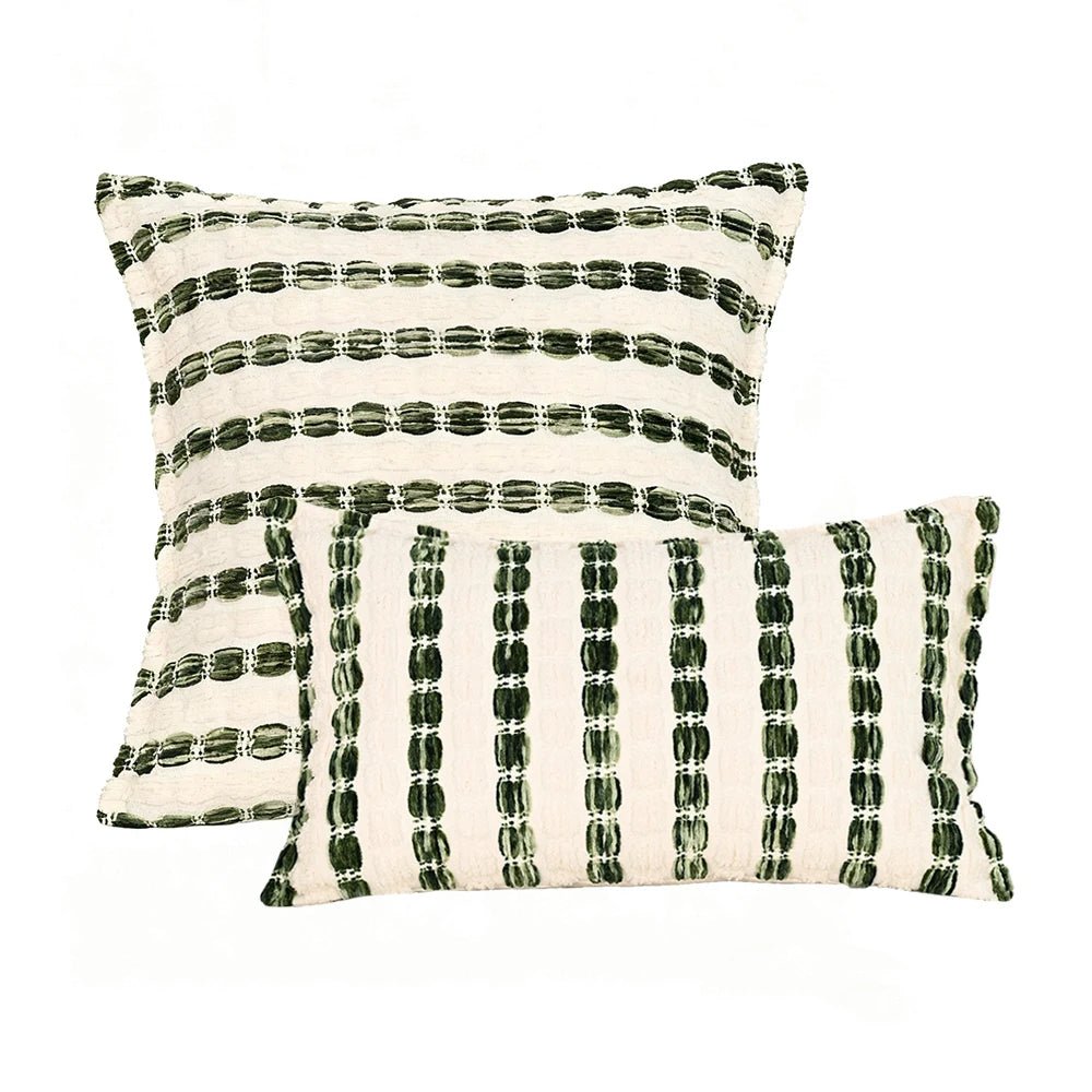 Yarn Dyed Bubble Stripe Pillow Cover - Pillow Bay