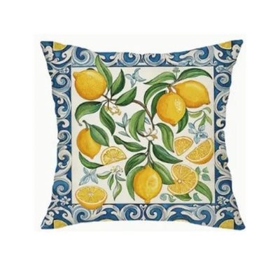 Yellow Lemon Velvet Pillow Cover Set - Pillow Bay – alternate view