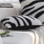 Zebra Print Faux Fur Pillow Cover - Pillow Bay