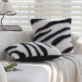 Zebra Print Faux Fur Pillow Cover - Pillow Bay