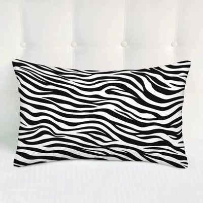 Zebra Striped Lumbar Pillow Cover - Pillow Bay